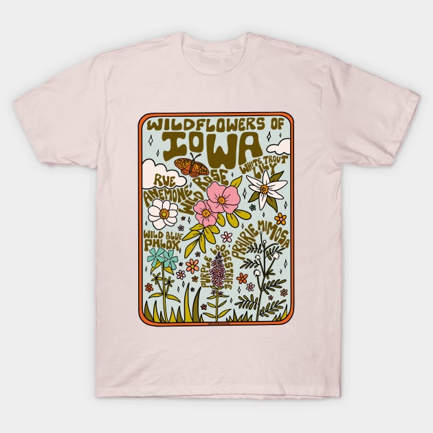 Iowa Wildflowers T-Shirt by Doodle by Meg